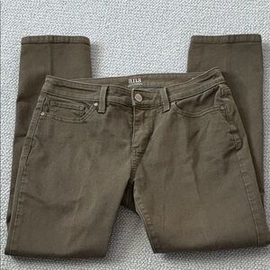 a.n.a. Olive Green Skinny Ankle Jeans, Size 4